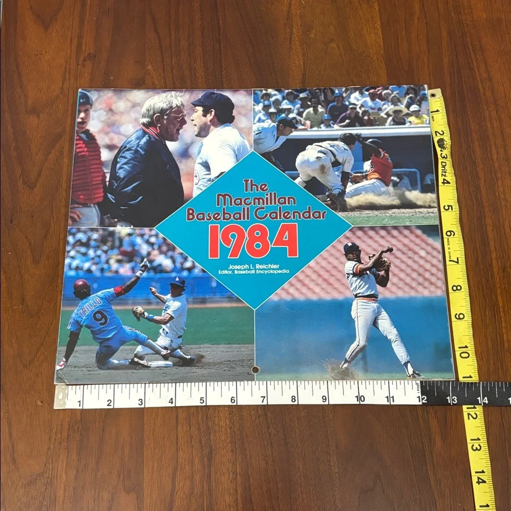 Vintage 1984 Macmillan baseball calendar